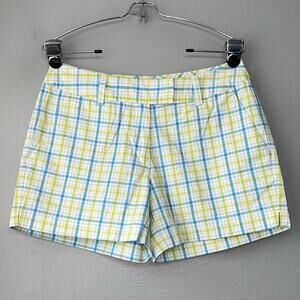 Adidas Womens Size 4 Plaid Short Shorts Preppy Golf Tenniscore Resort Stretch